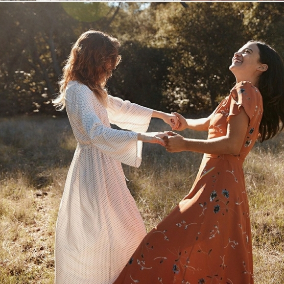 CHRISTY DAWN Autumn Rust Floral Maxi Wrap Dress MP - Picture 4 of 11